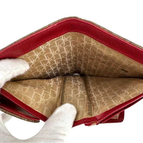 Vintage Christian Dior Brown Tri-Fold Saddle Wallet - Picture 13 of 15